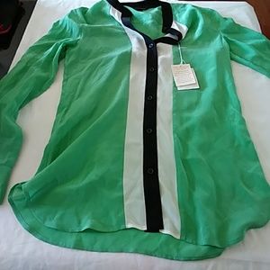 Victoria Secret sheer blouse. Silk